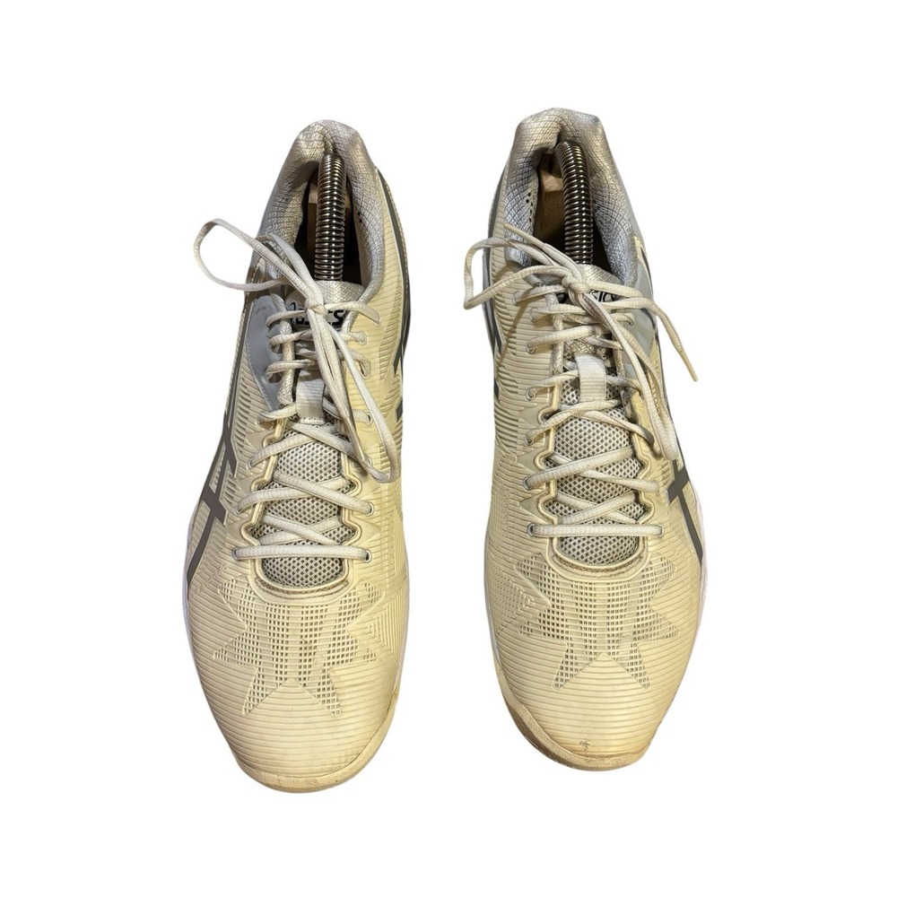ASICS Gel-Solution 3 Off White Gray Running Shoes Mens 11.5‎ Casual Activewear